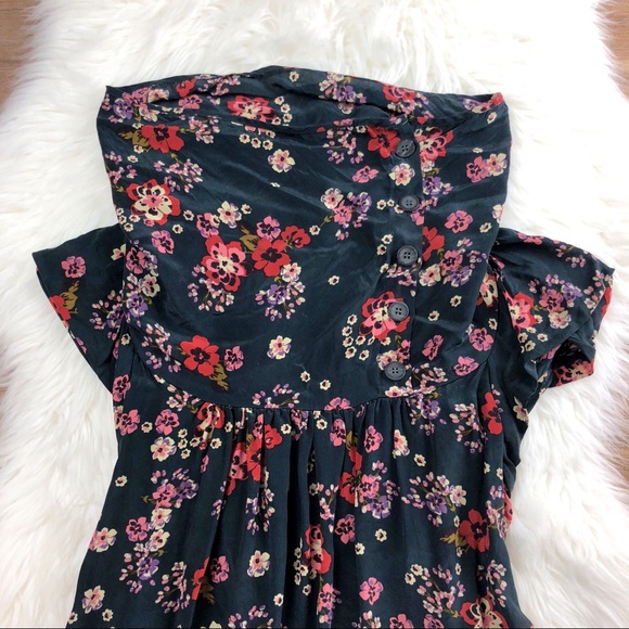 Anthro Odille | Silk Deuxhill Cowl Floral Blouse 2 - Picture 5 of 8